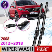 Car Wiper Blades Windscreen for Peugeot 2008 2012~2018 Front Windshield Wipers Car Accessories Stickers 2013 2014 2015 2016 2017 2024 - buy cheap