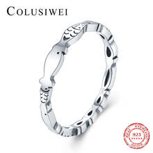 Colusiwei New 925 Sterling Silver Adjustable Cute Small Fish Finger Rings for Women Female Simple Chic Animal Rings Jewelry Gift 2024 - buy cheap