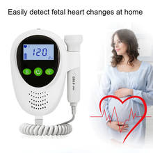 Monitor de frecuencia cardíaca Fetal Doppler con ultrasonido, Detector Prenatal de latidos del corazón, sonda con retroiluminación, pantalla LCD, probador Fetal 2024 - compra barato