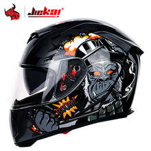 Jiekai-capacete de motociclismo, rosto inteiro, viseira dupla, capacete de motocicleta, motocross, motocicleta # 2024 - compre barato
