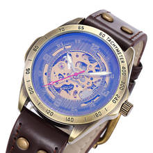 SHENHUA-Relojes de pulsera mecánicos para hombre, reloj masculino de pulsera con esqueleto automático, a la moda, Estilo Vintage, 2020 2024 - compra barato