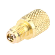 1Pc ACME A/C R134a Brass Pipe Fitting Coupler Adapter 1/4" Male To 1/2" Female W / Valves Core For R134A Refrigerant Tank Mayitr 2024 - buy cheap