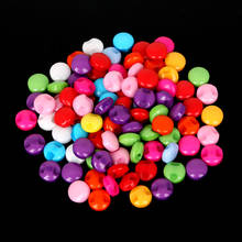 9mm 50pcs Decorative Button For Children Scrapbooking Accessories Sewing Random Colors Round Plastic Shank Buttons Clothes Craft 2024 - buy cheap