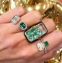 GODKI Funny Trendy 3PCS Jewelry Set For Women Wedding EARRING Bangle Ring Set Cubic Zircon Crystal aretes de mujer modernos 2020 2024 - buy cheap