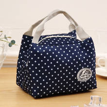 Fashion Simpl etriped Dot Portable Lunch box Bag Thermal Insulated Cold keep Food Safe Stripe warm Lunch bags For Girls Women 2024 - купить недорого