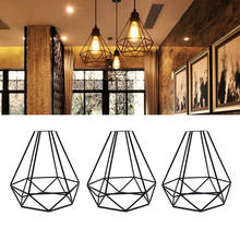 Gaiola de fio de metal em forma de suspensão luz pingente sombra vapor punk industrial decoração lustre lâmpada capa sombra sem lâmpada moda