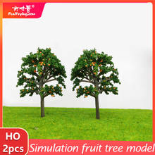 2 PCS 1/87 HO Scale Model(Fruit)Trees tall in 90mm landscape model train railway/railroad layout scenery DIY miniature dioramas 2024 - buy cheap