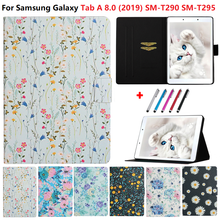 Flower Tablet Case Funda For Samsung Galaxy Tab A 8.0 2019 Case Stand Coque for Samsung Tab A 8 SM-T290 SM-T295 8 inch 2019 Caqa 2024 - buy cheap