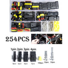 254 Pcs Waterproof  Super Seal Car Electrical Wire Connector Plug  Pin Super Uk 1-4  Truck Harness 300v 12a 2024 - buy cheap
