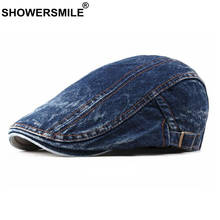 Showersmile-chapéu jeans masculino, de algodão, lavado, ajustável, para homens, verão 2024 - compre barato
