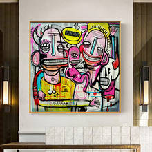Joachim-pintura en lienzo colorida abstracta para sala de estar, grafiti, arte callejero, imágenes artísticas de pared para dormitorio, decoración del hogar sin marco 2024 - compra barato