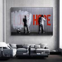 Banksy Graffiti Art Canvas Painting Street Art Lost Hope Posters Wall Art Decorative Pictures for Living Room Home Decor 2024 - buy cheap