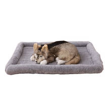 (S-XL) Pet Dog Bed Mat Kennel Soft Warm Puppy Pet Supplies Small Large Dog Cat Sleeping Mat Kennel Super Soft Cotton Dog House 2024 - купить недорого