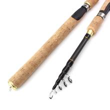 1.8m--2.7m Spinning  Rods wooden handle Carbon Fishing Rod Bass Fishing Tackle Lure Rods  Telescopic Fishing pole 2024 - buy cheap