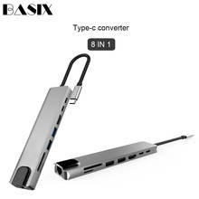 Basix USB C HUB Type C to HDMI RJ45 Ethernet Multi Ports USB 3.0 USB3.0 PD Power Adapter For MacBook Pro Dock USB-C HUB HAB 2024 - buy cheap