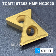 Tcmt16t308 hmp nc3020 inserções de carboneto original torneamento interno ferramenta torno cortador semi-acabamento ferramenta de corte de aço processado 2024 - compre barato