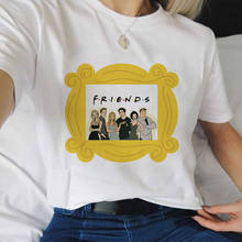 Camiseta feminina com estampa gráfica do friends tv, camisetas, blusas brancas, plus size, estilo harajuku, moda urbana, hip hop 2024 - compre barato