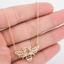 New style stainless steel necklace women individual hollow bee Necklace 2024 - buy cheap