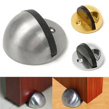 1PCS High Quality 43mm Dia Casting Floor-mounted Door Stops APS Zinc alloy Satin Chrome Half Moon Door Stopper Wood Door Holder 2024 - buy cheap