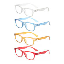 Turezing 4 Pack Reading Glasses Spring Hinge Men's Women's Fashion Prescription HD Reader Eyeglasses Diopter 0+2.0+4.0+5.0+6.0 2024 - buy cheap