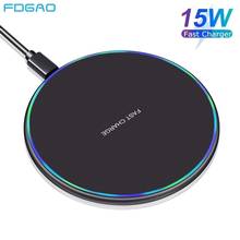 FDGAO 15W Qi Wireless Charger For iPhone 12 11 XS XR X 8 Fast Wireless Charging Pad for Samsung S21 S20 Note 10 20 Phone Charger 2024 - buy cheap
