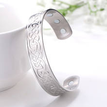 European and American fashion Viking pattern carved bracelet Vintage simple stainless steel Viking style bracelet 2024 - buy cheap