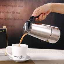 Cafeteira espresso, moka latte, 2/4/6/9/12 copos, recipiente, peneira, fogão 2024 - compre barato