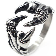 AsJerlya-anillos de acero inoxidable con garra de dragón malvado para hombre, joyería Punk Hip Hop con personalidad para hombre, novio, motorista, regalos creativos 2024 - compra barato