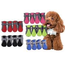 Нескользящая Обувь для собак, светоотражающие ботинки для домашних животных, дышащая сетчатая обувь, носки для весны и лета, нескользящая Водонепроницаемая Обувь для собак #2 2024 - купить недорого