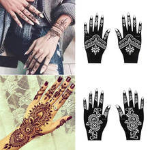 1Pairs Mehndi Indian Style Hand Tattoo Sticker Henna Template Sticker Tattoo Stencils Temporary Hand Decal DIY Body Makeup Art 2024 - buy cheap