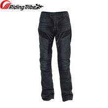 Calça jeans masculina para motociclista, roupa de segurança esportiva com protetor de quadril e joelheira para motocross hp-03 2024 - compre barato