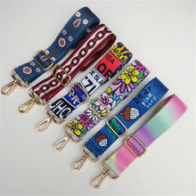 New Nylon Colored Belt Bags Strap Accessories For Women Rainbow Adjustable Shoulder Hanger Handbag Straps Decorative Handle 2024 - buy cheap