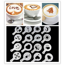 16Pcs/Lot Kitchen Gadgets Fancy Coffee Printing Template Kitchen Tools Kitchenware Coffee Spray Template Kitchen Accessories 2024 - buy cheap