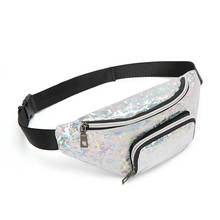 Women Fanny Pack Belt Bag Shiny Neon Laser Hologram Waist Bags Travel Shoulder Bag Party Rave Hip Bum Bag Phone Pouch 2024 - buy cheap