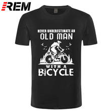 Camiseta de bicicleta de montaña para hombre, 100% algodón, cuello redondo, MTB, Verano 2024 - compra barato