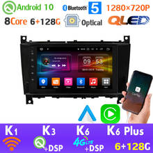 QLED 1280*720P Android 10 For Mercedes Benz C-Class W203 CLC Class CLC W203 W209 C270 C280 C300 C320 C350 C32 AMG C55 GPS Radio 2024 - buy cheap