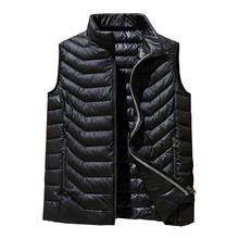 Colete masculino sem mangas, casaco quente de outono e inverno para homens, colete casual com tamanhos grandes 2024 - compre barato