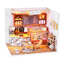 Miniature Dollhouse Furniture Wood Creative Bakery Coffee Shop Building Kits 2024 - buy cheap