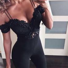 wholesale 2020 new Rompers black Spaghetti Strap V-neck Fashion sexy celebrity Boutique celebrity Party bandage Jumpsuits 2024 - buy cheap