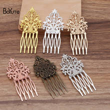 BoYuTe (10 Pieces/Lot) 5 Teeth 50*80MM Filigree Flower Hair Comb Women Hair Accessories Materials Diy 2024 - buy cheap