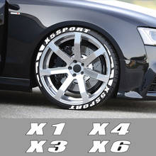3D резиновые буквы, наклейки на автомобильные шины для BMW X5 E53 E70 F15 G05 X1 F48 X3 F25 X6 E71 X2 F39 X4 F26 X7 G07, спортивные автомобильные аксессуары 2024 - купить недорого