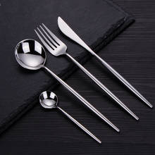 Tableware Cutlery Dinner Set Knives Forks Spoons Cutlery Set Stainless Steel Cutlery Rose Gold Dinnerware Flatware Set Dropship 2024 - buy cheap