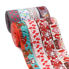 10 Yards 1" 25MM Grosgrain Ribbon Love Valentine's Day Printed Ribbon For Hair Bows DIY Crafts Handmade Accessories Y2021010803 2024 - buy cheap