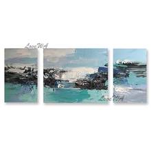 New Arrival Abstract 3PCS Group Oil Painting 100% Hand-painted Living Room Decoration Canvas Wall Art Unframed Paintings Picture 2024 - buy cheap