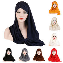 Bufanda larga para mujeres musulmanas, Hijab islámico de oración para la cabeza, chal árabe, pañuelo para la cabeza 2024 - compra barato