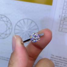 2020 new crackling  moissanite ring for women jewelry engagement ring for wedding 925 silver ring birthday gift 2024 - buy cheap