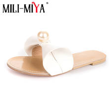 MILI-MIYA Concise Women Sandals Flats With String Bead Plus Size 34-45 Handmade  Casual Summer shoes For Ladies Hot Sale 2024 - buy cheap