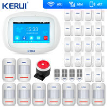 KERUI 4.3 Inch TFT Color Screen Wireless Security Alarm WIFI GSM Alarm System APP Control Wired Siren PIR Motion Door Sensor 2024 - buy cheap
