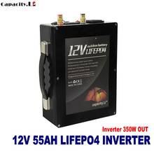 12V  lifepo4 55ah Rechargeable 30AH lithium battery  with BMS and AC220V 350W Used for outdoor camping engine 2024 - buy cheap