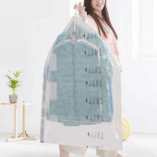Компактный застегивающийся пластиковый Вакуумный пакет для хранения сжатого подвесной пакет для хранения одежды одежда шкаф, органайзер для хранения 2024 - купить недорого